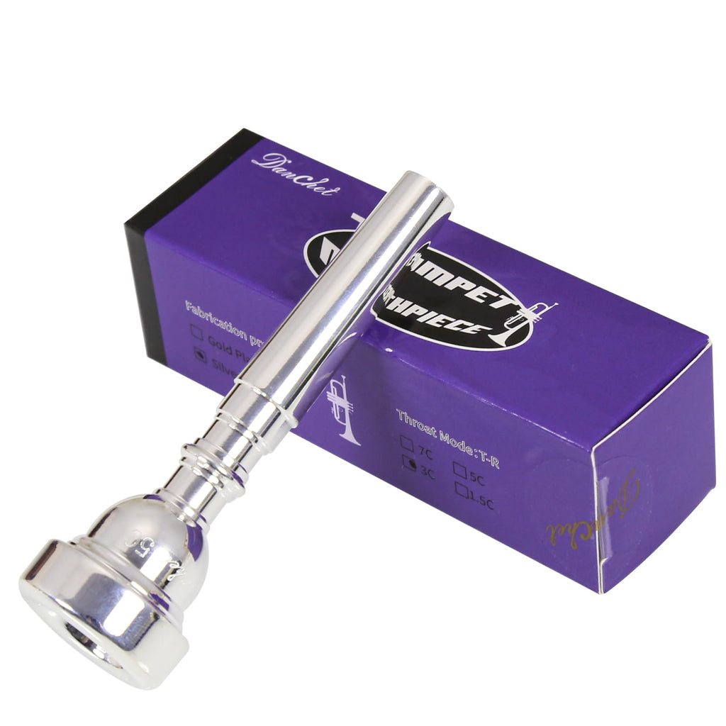 Gold Plated Metal Trumpet Mouthpiece, 5C Gold - For Beginners and Professionals - Musical Instrument Accessories.…