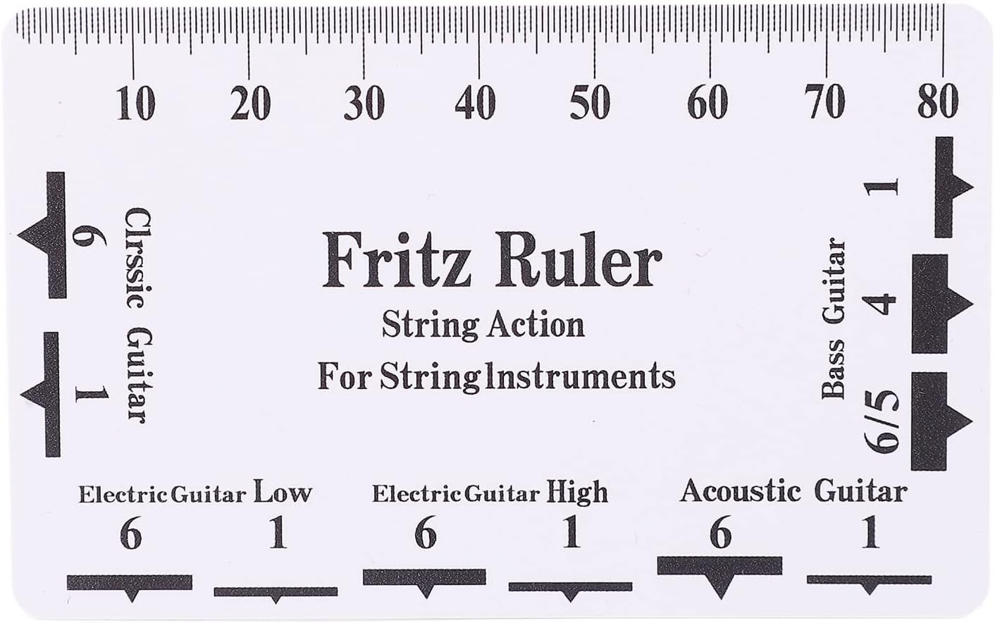 Guitar Setup Tool, String Action Gauge Ruler with Accurate Scale for Measuring Bridge Saddles and Nut Height for Luthier Bass Mandolin Banjo Ukulele Players