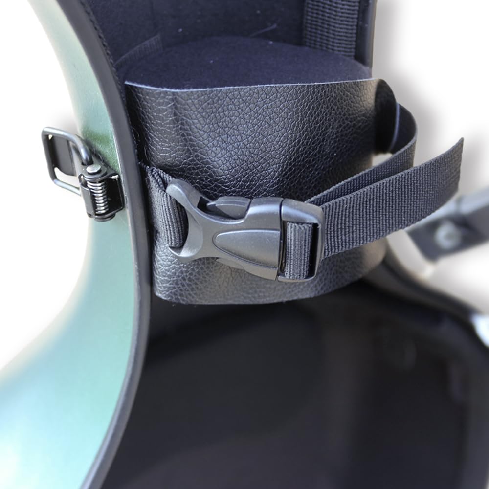 Vetimobato Carbon Fiber Cello Case for 4/4 Full Size Hard Shell with Wheels, Built-in Handle, Backpack Straps, Bow Holders Cello Accessories Box Strong & Ultralight (Dark Green)