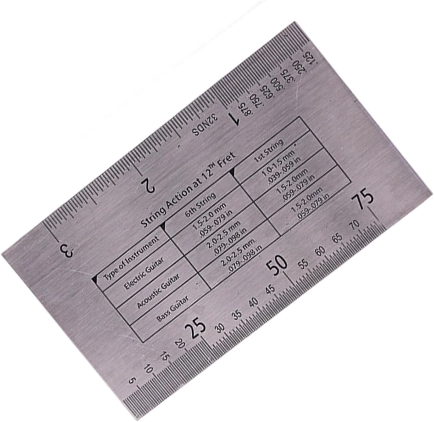 String Height Measurement Tool Guitar String Action Ruler Gauge Guitar Fret Leveling Ruler Fret Catcher Luthier Tool Set Up Repairing