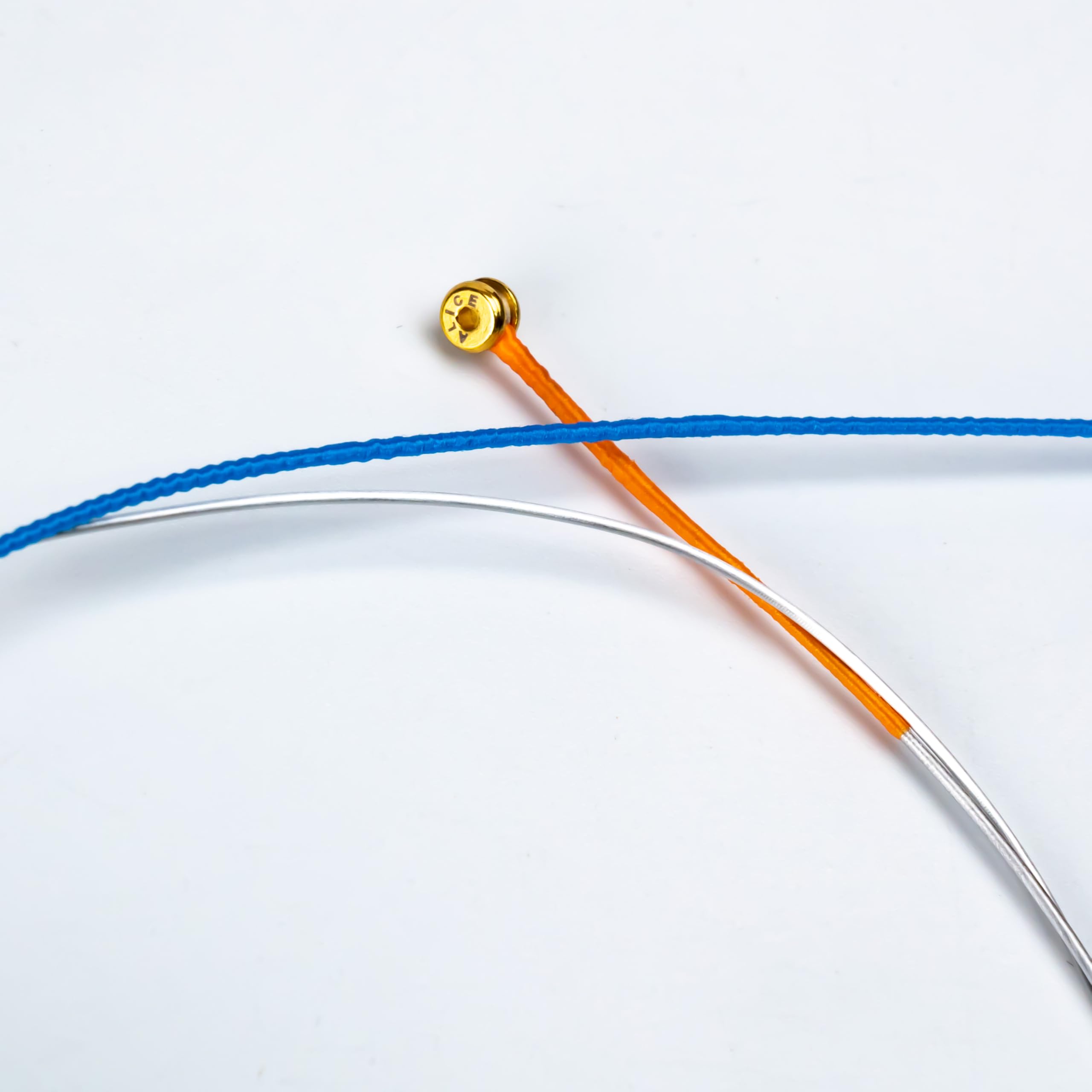 Violin Strings, Alice 4/4 Violin Strings Full Set Nylon Core Al-Mg & Ni-Fe Winding with Ball End, 1 Set