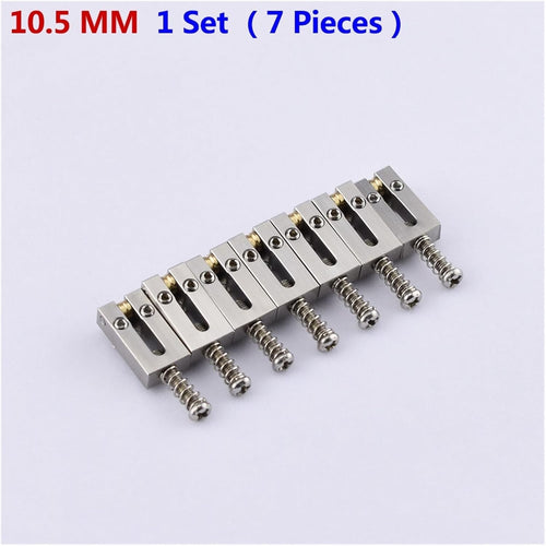 1 Set (6/7/8 Pieces) Electric Guitar Tremolo Bridge Stainless Steel Roller Saddle 10.5MM/10.8MM(10.5MM 7 Pieces)