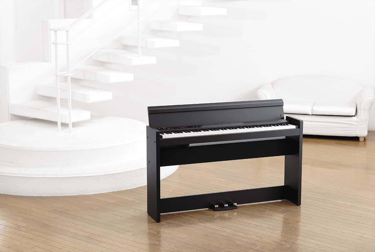 Korg, LP-380U Digital Home Piano with 88-Key Fully Weighted Keyboard, Built-in Speakers, Furniture Stand, and 3-Pedal Unit (LP-380-BK-U)