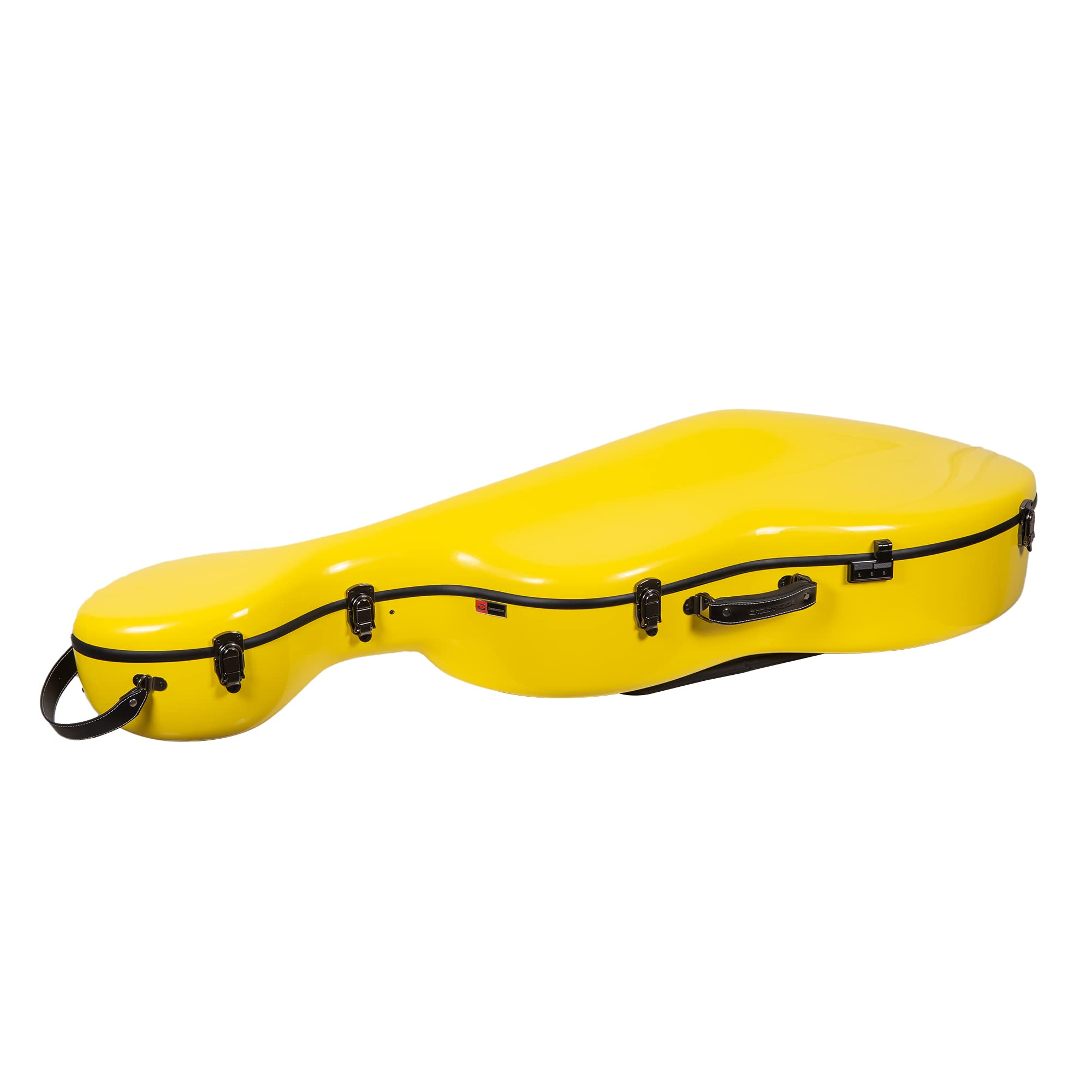 Crossrock Fiberglass 4/4 Cello Case with Wheels for Full Size Cello | Bright Yellow Finish, Velvet Interior, Waterproof Latches, Backpack Straps – Hardshell Protection- (CRF1020CEFYL)