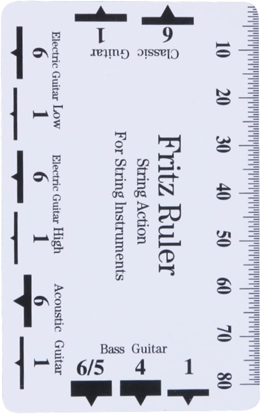 Guitar String Action Gauge Ruler Guitar Ruler Double Sided String Action Measuring Tool for Mandolin Banjos Spacing