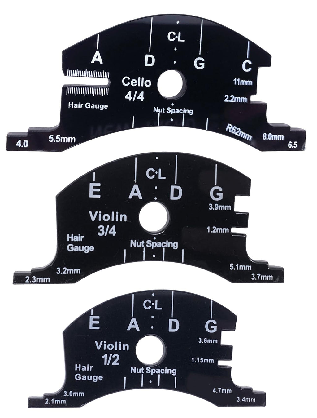 4/4 Violin Bridge Fingerboard Template Repair Reference Tool Violin Making Tools