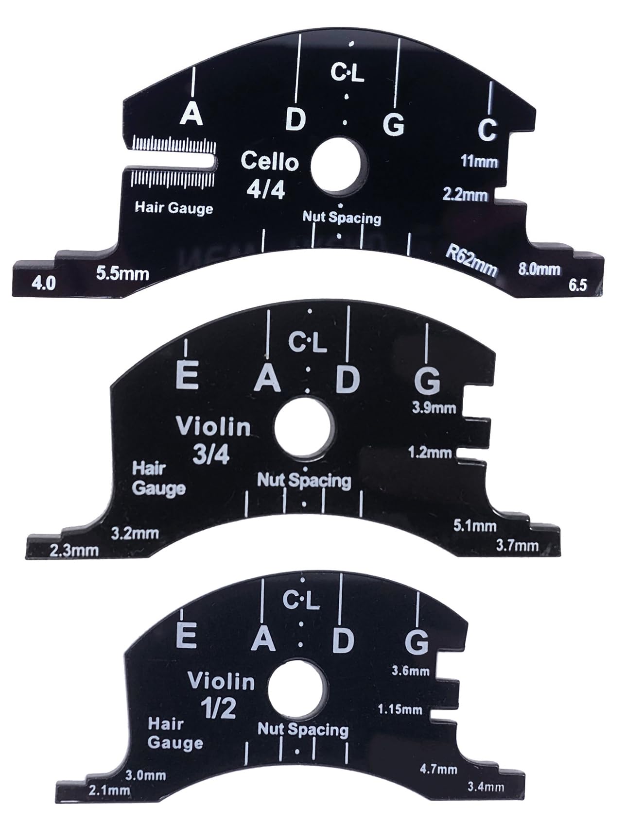 4/4 Violin Bridge Fingerboard Template Repair Reference Tool Violin Making Tools