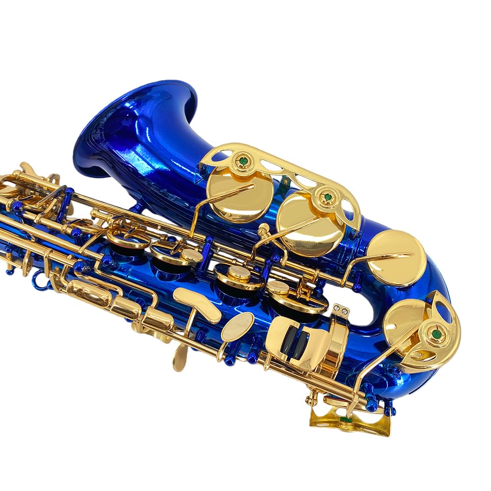 Yinfente Eb Alto Saxophone For Beginners Adult,Saxophone Student,E Flat Alto Sax Full Kit With Reeds,Pads Cushions,Hard Carrying Case,Cleaning Cloth & Rod,Mouthpiece,Gloves,Neck Strap Gold