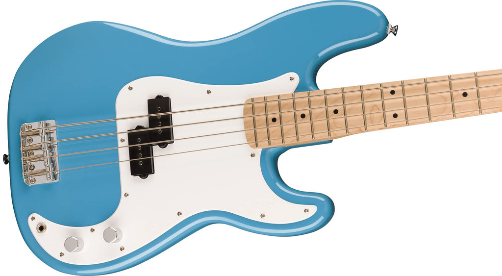 Fender Squier Sonic Precision Bass Guitar - California Blue Bundle with Amplifier, Cable, Tuner, Strap, and Austin Bazaar Instructional DVD