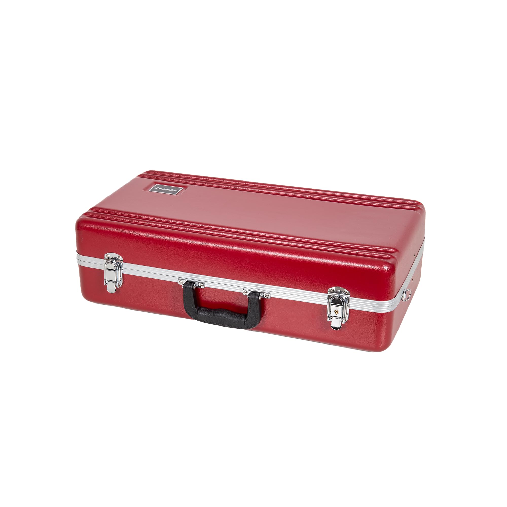Crossrock ABS Trumpet Case for Bb Horn | Red Finish, Black Velvet Interior, Security Lock, Metal Feet & Detachable Strap