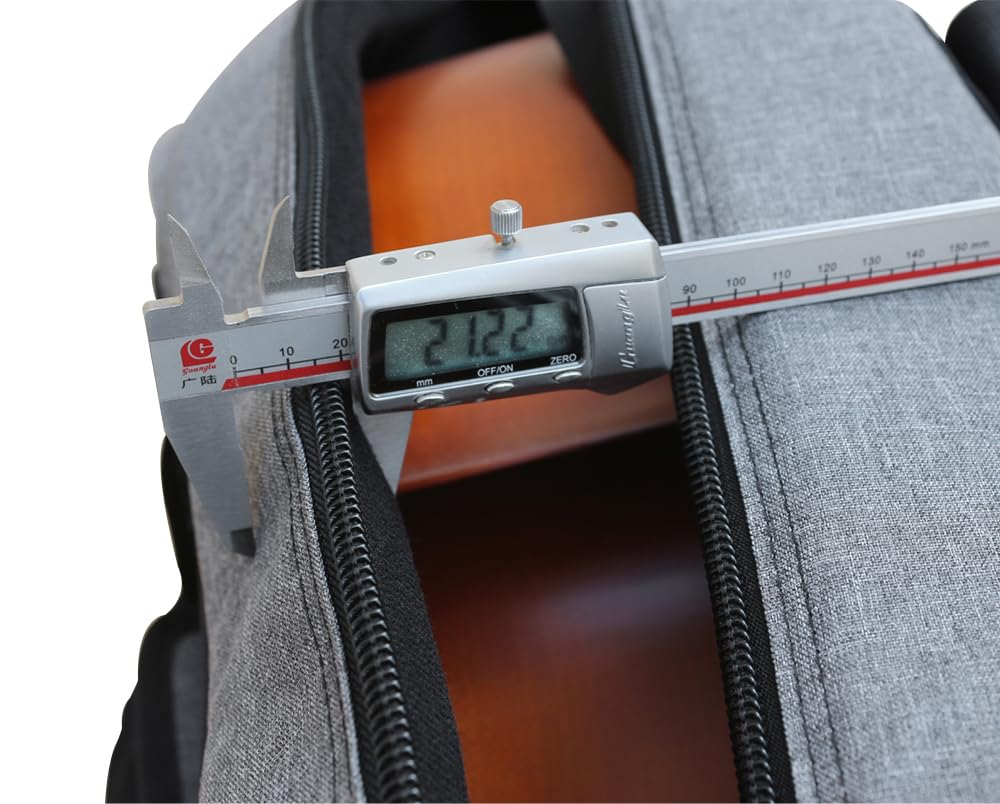 4/4 Cello Case Gig Bag for Classic Electric Cellos Heavy Duty Waterproof with Backpack Straps High Density Foam Padding Velour Lining Bow Rosin Pockets Music Sheet Storage (grey)