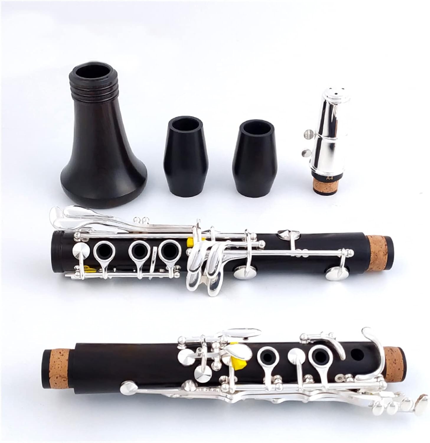TSTS Ebony Clarinet Bb Wood Ebony Clarinet 17 Keys Professional Wind Instrument for Beginners Clarinet for Beginner