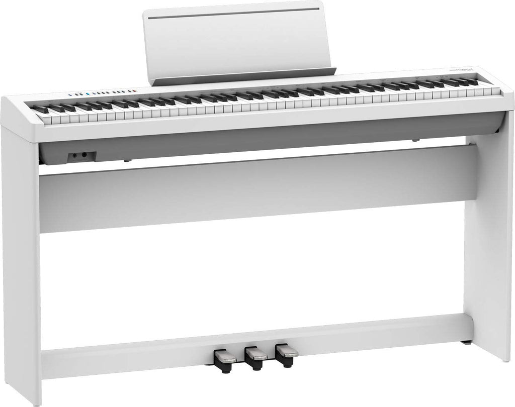 Roland FP-30X 88-Key Digital Piano - Black Bundle with Adjustable Stand, Bench, Sustain Pedal, Online Piano Lessons, Instructional DVD, and Austin Bazaar Polishing Cloth