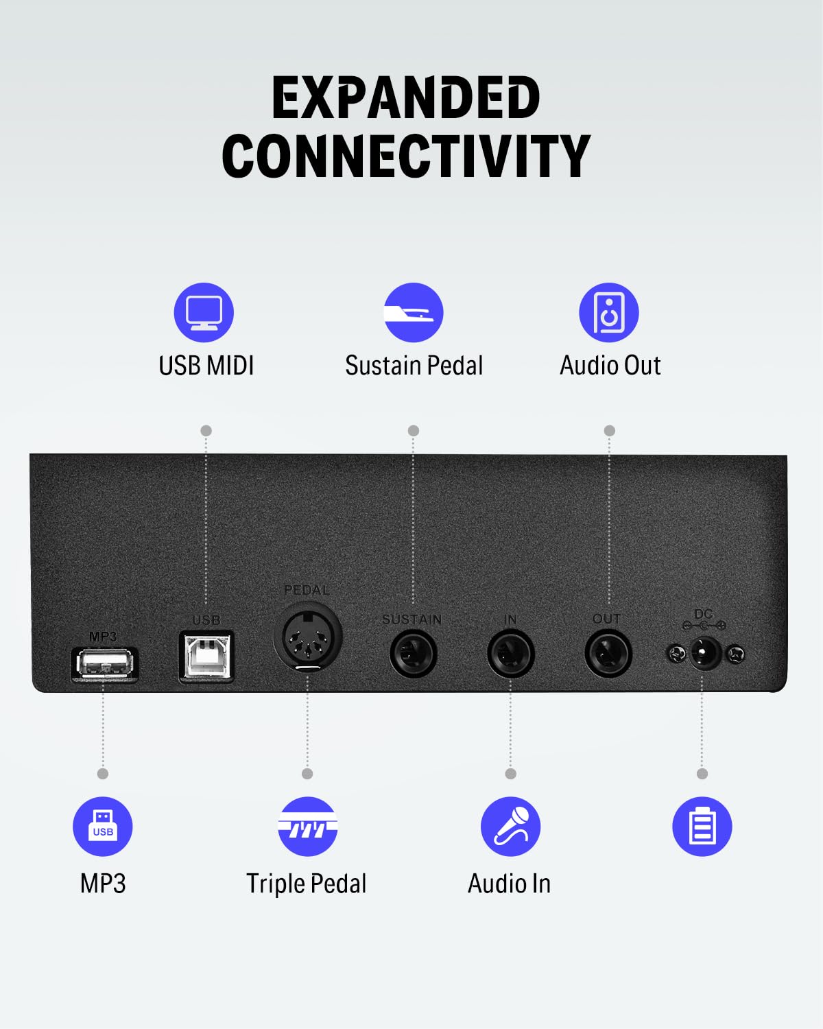 Donner 88 Key Weighted Keyboard, Premium Upright Piano for Beginner to Professional, Full Size Electric Keyboard with Headphone Adapter DDP-400