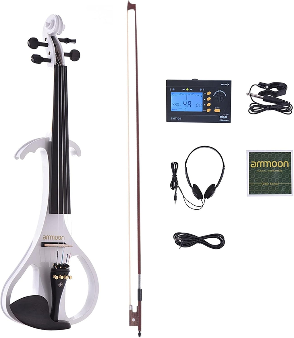 Violin Solid Wood Mute Electric Violin Violin Maple Body Ebony Fingerboard Nail Chin Rest Tail Plate Cello Kit