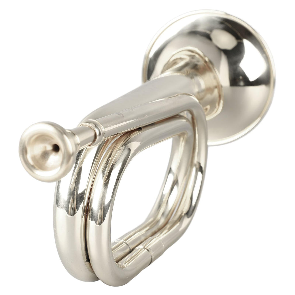 Walfront C Key Trumpet Military Style Brass Trumpet with Mouthpiece for Cavalry Bugle Military Orchestra Silver