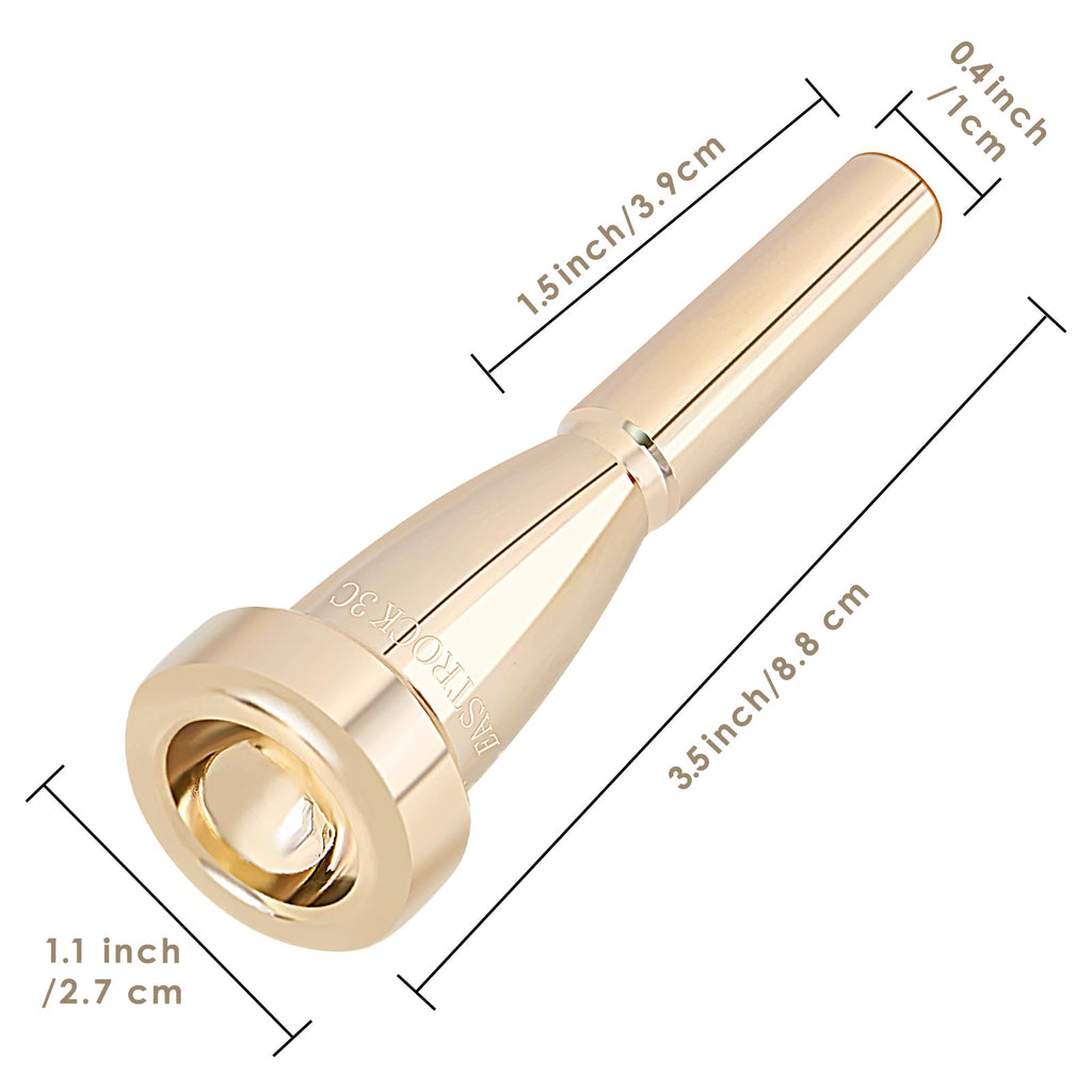 EASTROCK 7C Trumpet Mouthpiece Performance Type 7c Heavy Gold Vacuum Package Trumpet Instrument Accessories
