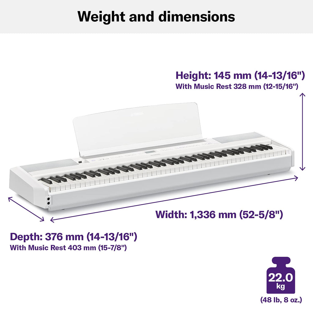 Yamaha P515 88-Key Weighted Action Digital Piano, White