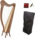 Roosebeck 29-String Mintrel Pedestal Harp w/Chelby Levers & Bag, 5 Panel