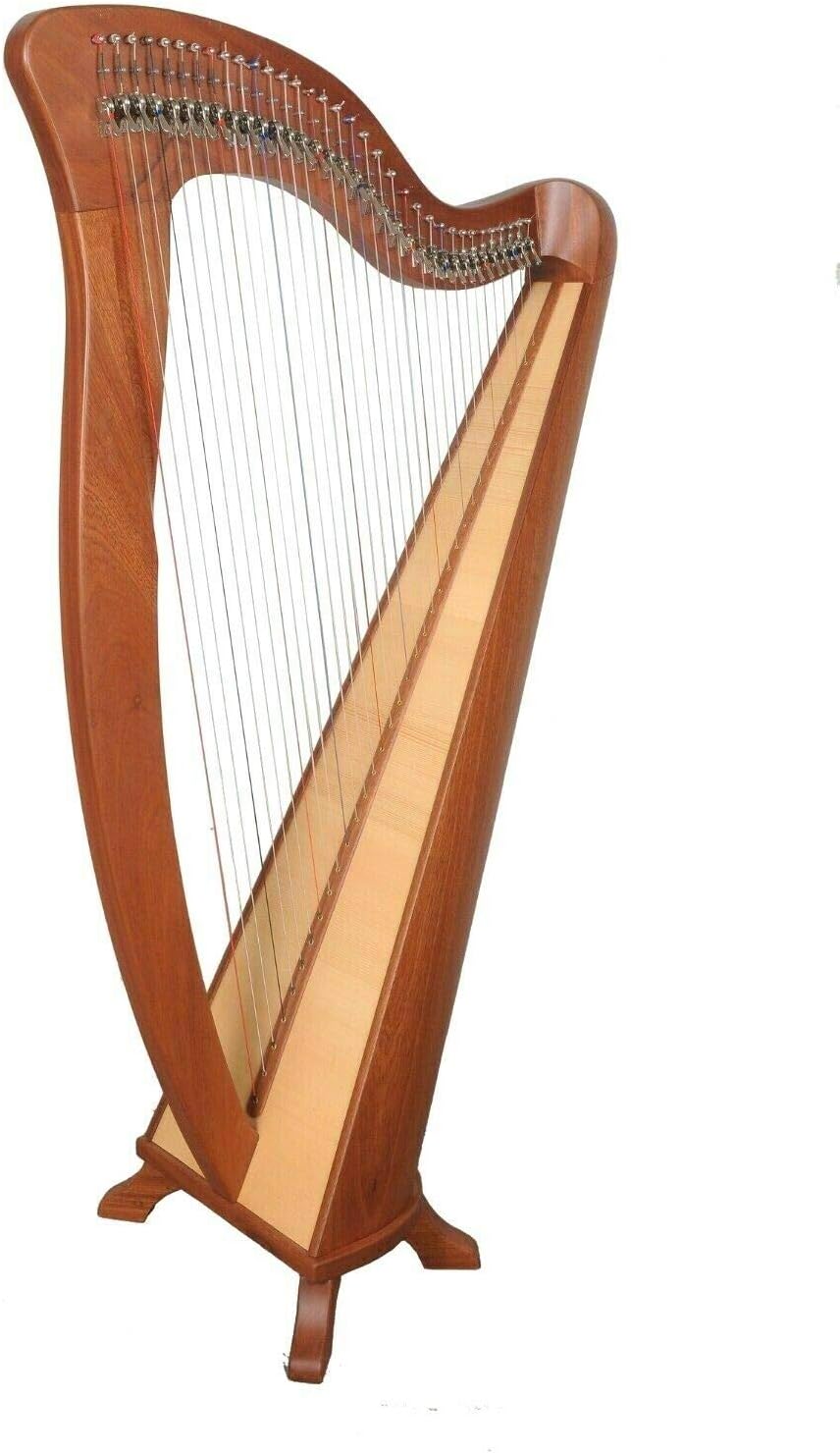 P/A 34 String McHugh harp By Muzikkon, Irish Lever harp, Celtic Irish Harp Black Full