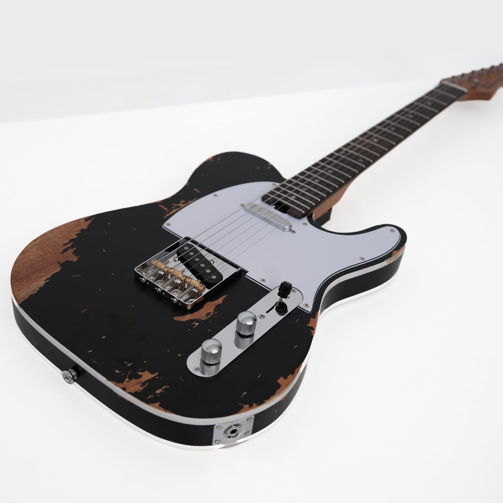 KGD Relic electric guitar mahogany body carbonized maple neck rosewood fretboard 6-string solidbody electric guitar S-S pickupsbrass barrel saddle bridge (Grass Green)