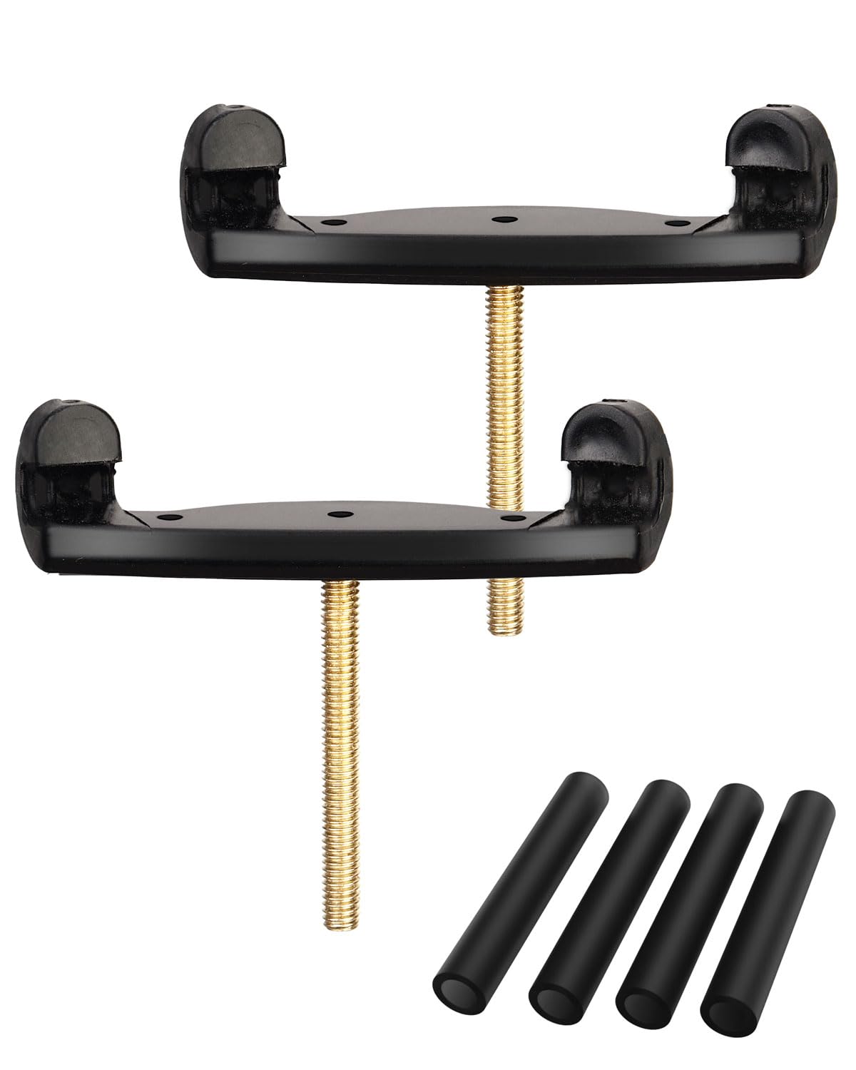 LMS Universal Extra Long Fork for Violin Shoulder Rest 4/4 3/4 Full Size, Replacement for Violin Viola Fiddle Shoulder Rest Extra-Long Feet, 1.5 inch (Black)