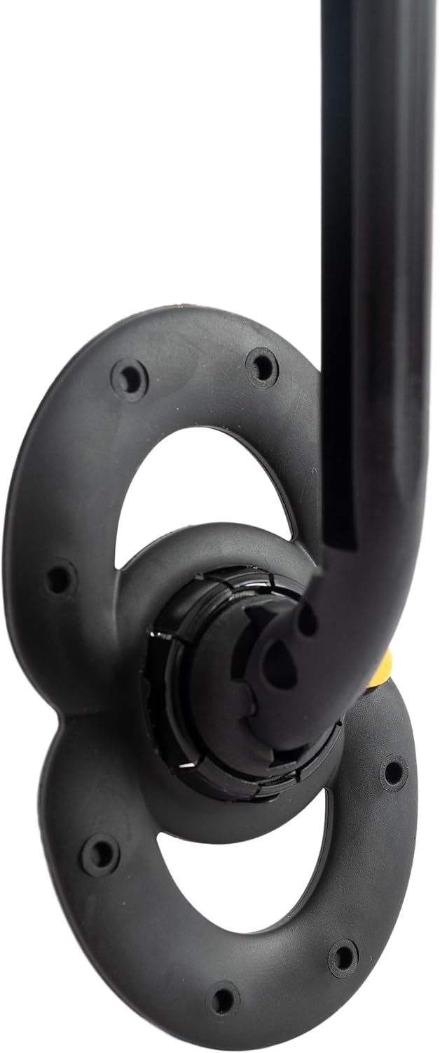 JazzLab Trumpet Holder Medium Size - Black, Plastic & Aluminium - B Flat Trumpet Support - Compact & Foldable - Comfortable for Sitting, Standing or Marching