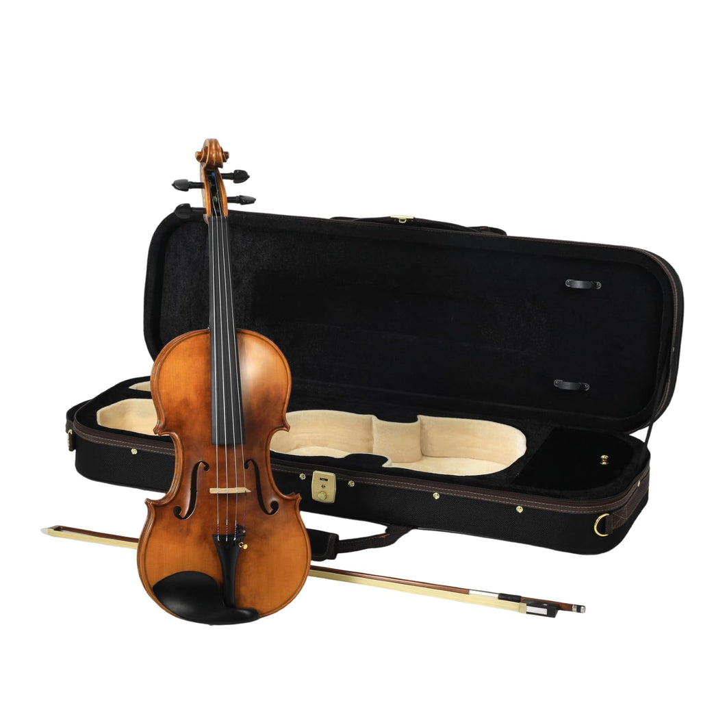 Master 4/4 Full-Size Violin | Hand-Varnished with 20+ Year Aged Italian Spruce & Bosnian Maple | Professional Orchestra Instrument for Professional soloists and session players (VIO1328)