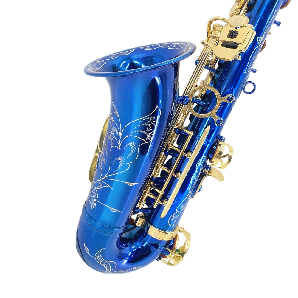 Vetimobato Student Alto Saxophone E Flat for Adults Beginner to Intermediate Eb Sax Kit Gold Lacquer Full Brass Instrument with Hard Case, Mouthpiece, 10 Reeds, 8 pads, Neck strap, Cleaning Kit