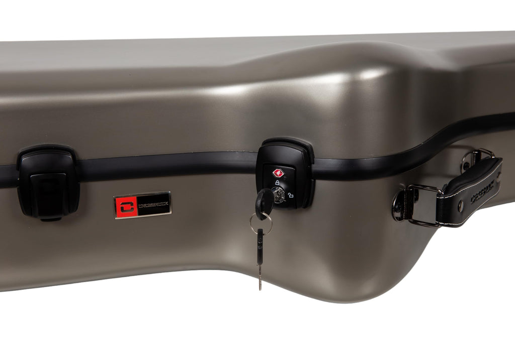 Crossrock Low A Baritone Saxophone Case with Wheels | Polycarbonate Hard Shell, TSA Lock, Anti-Scratch Finish, Neck & Mouthpiece Storage–Black (CRF4050BSBK)