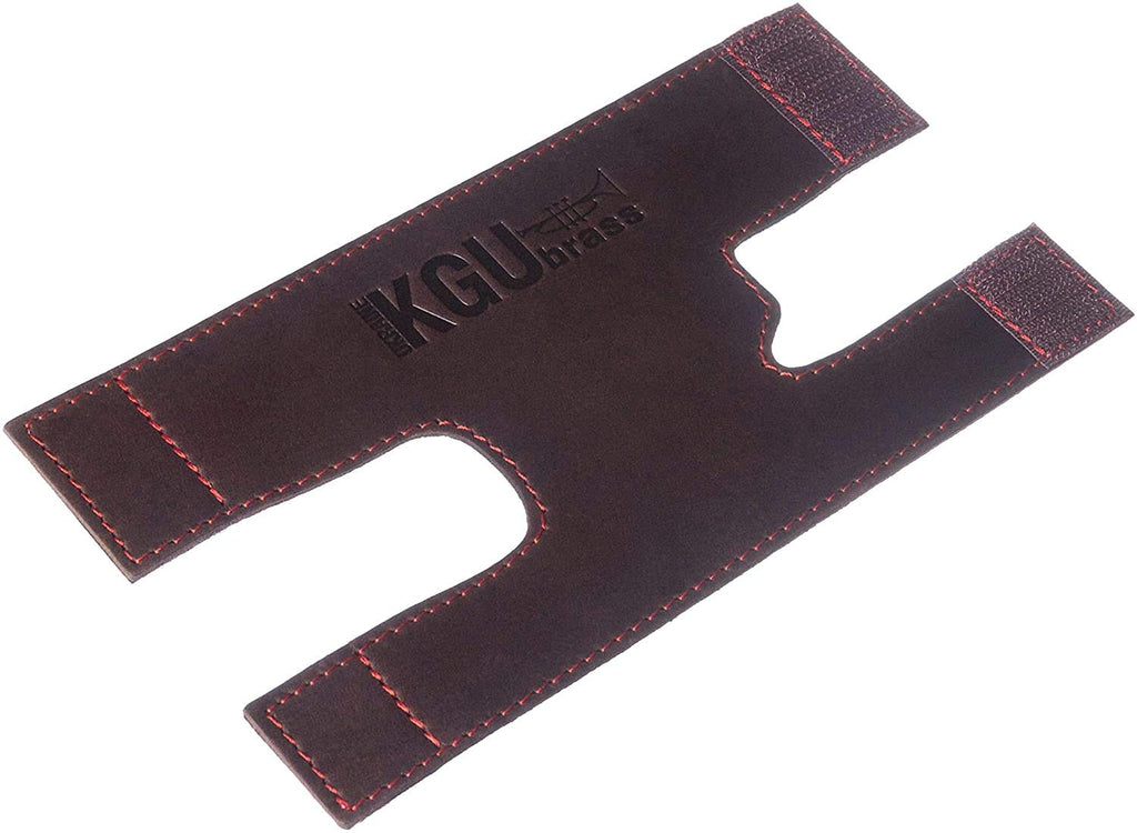 Trumpet valve guard by KGUBrass is the leather trumpet valve protector made of luxurious mild and thick material; use as protection from corrosion, scratches and stains (Marsala)