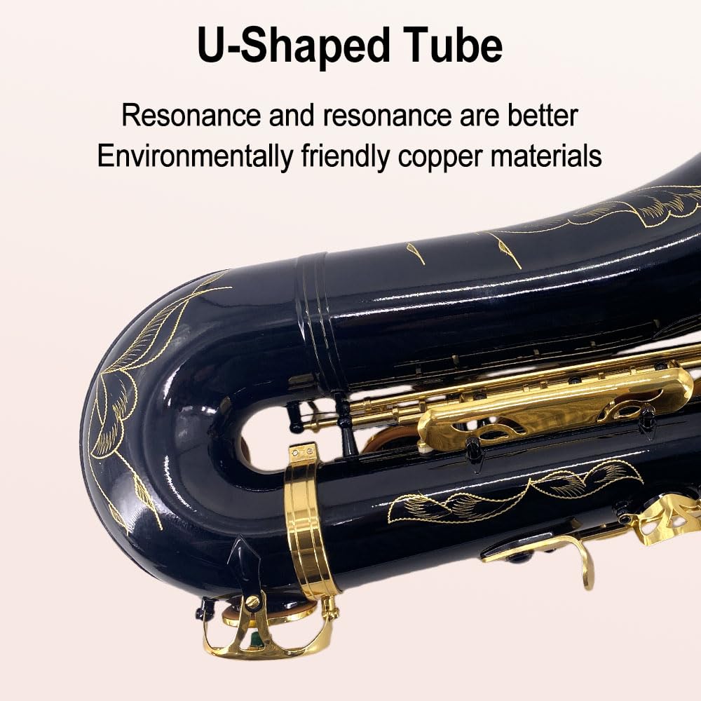 Alto Saxophone E Flat for Adults Student Sax Eb Alto Full Kit With Carrying Sax Case Mouthpiece Straps Reeds Saxophone Beginner Kit