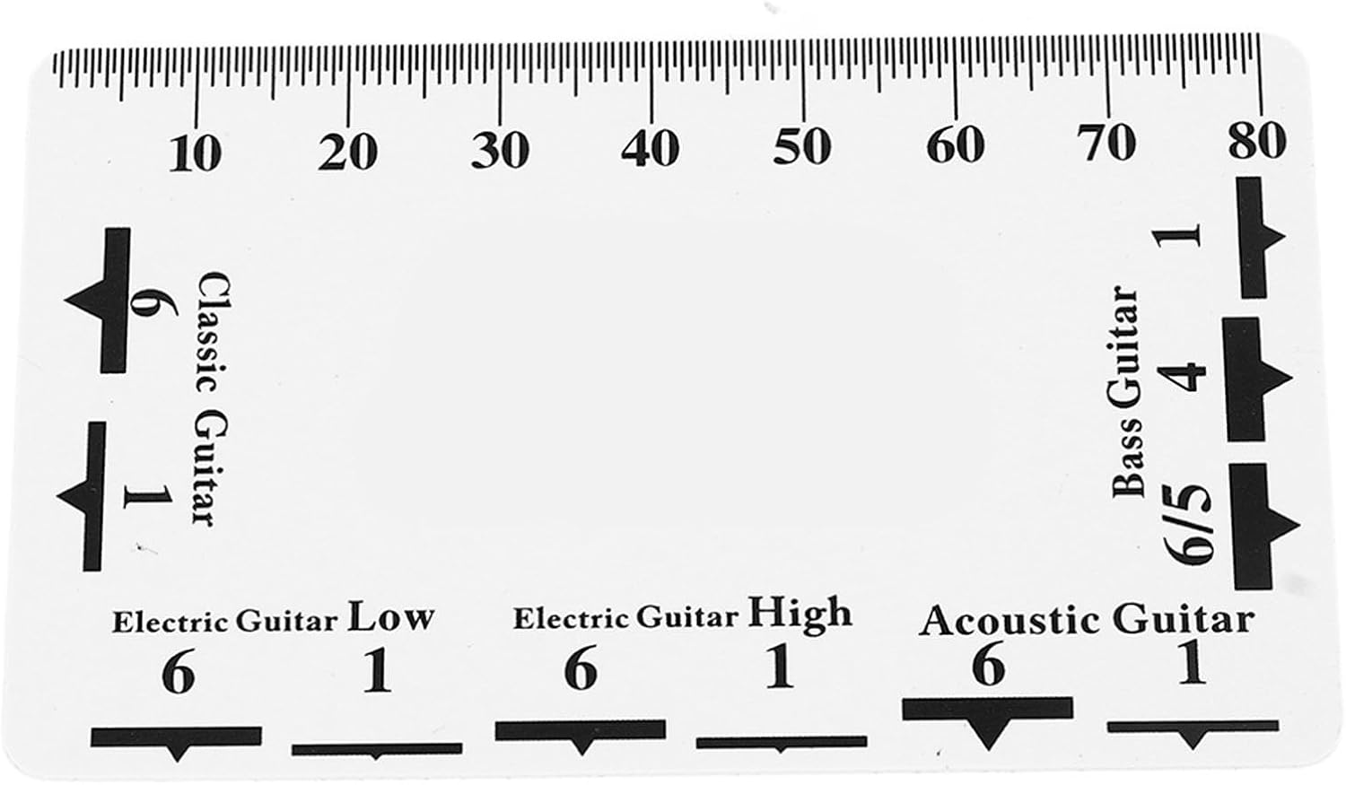 Guitar Ruler Set with String Action Gauge, Stainless Steel Neck Notched Straight Edge, 2-Piece Kit for Musicians