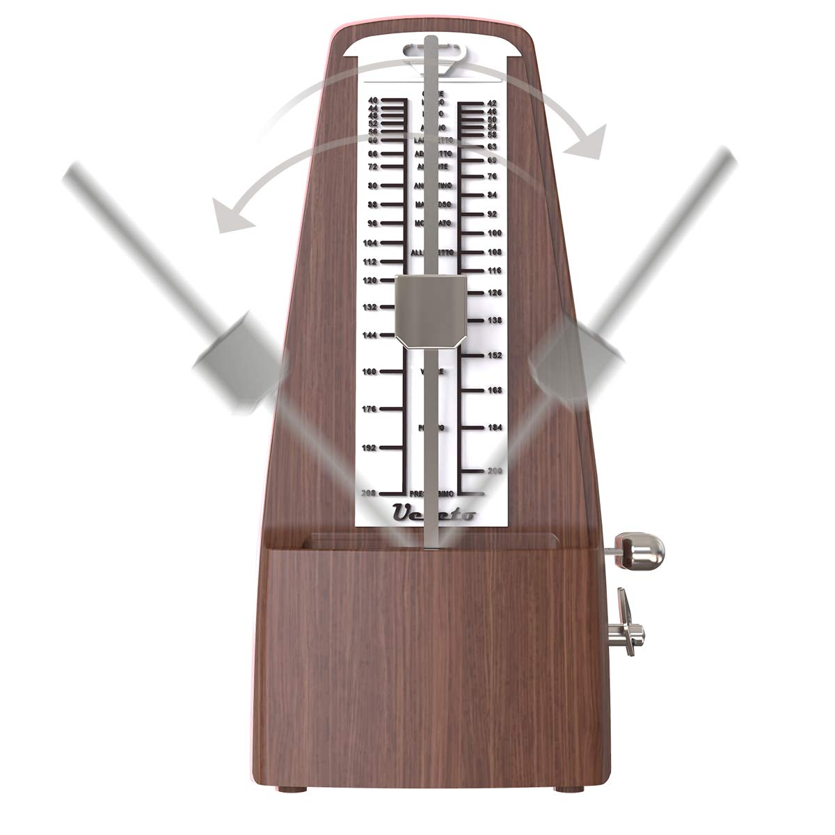 Ueteto Mechanical Metronome Black/Loud Sound Piano Drum Violin Guitar