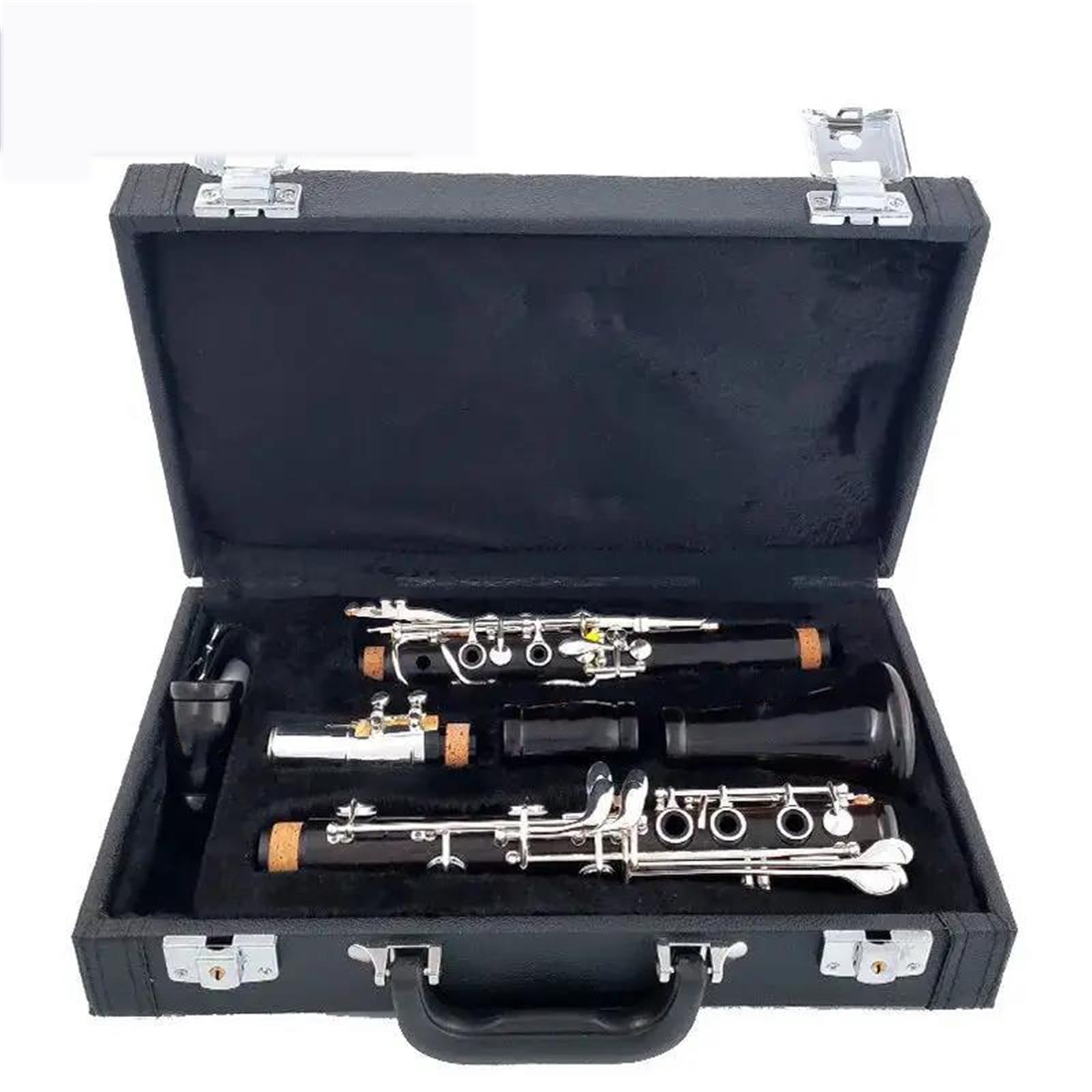 Clarinet Musical Instruments Ebony Clarinet A 17 Key Silver Plated Copper Clarinet(A)