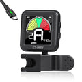 ENO MUSIC Rechargeable Type-C Quick Charge Easy Control Big LCD Display Easy Reading Clip-on Tuner for 4/4 Violin Viola Bass, Red