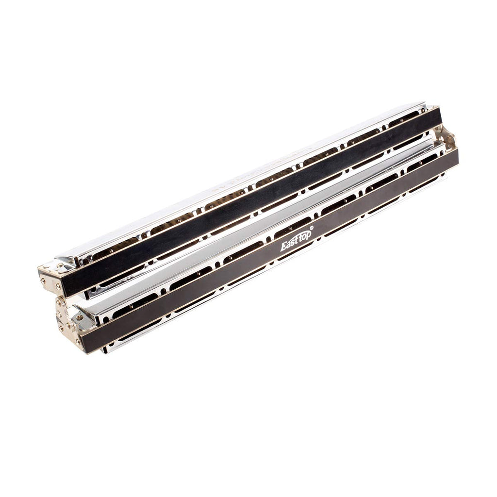 East top 48 Group Chord Harmonica Key of C with Case, Upgrade Chord Mouth Organ Harmonica For Adults, Professional Band Player and Students