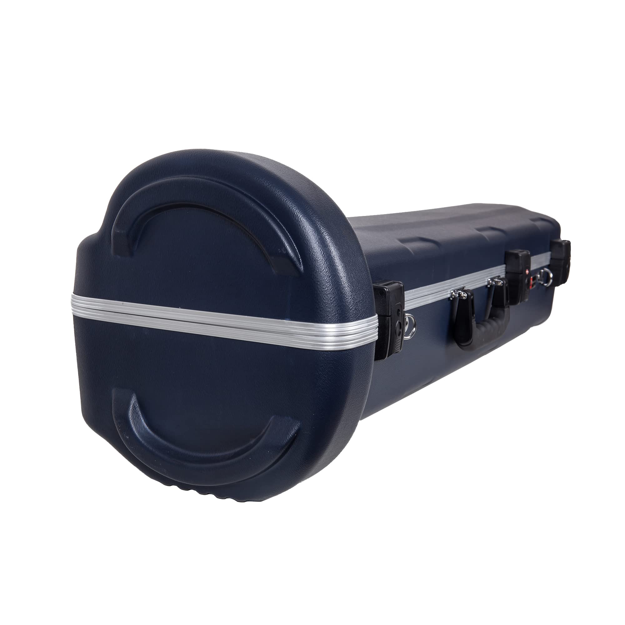 Crossrock Tenor Trombone Flight Case — Fits Bb Tenor with F-Attachment | Shockproof Design, Security Lock, Plush Interior, Single Shoulder Strap & Accessory Compartment (CRA862TBBK)