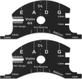 2 Pack Violin Bridge Template 4/4 Setup Gauge String Height and Spacing Ruler for Violin Making and Repair