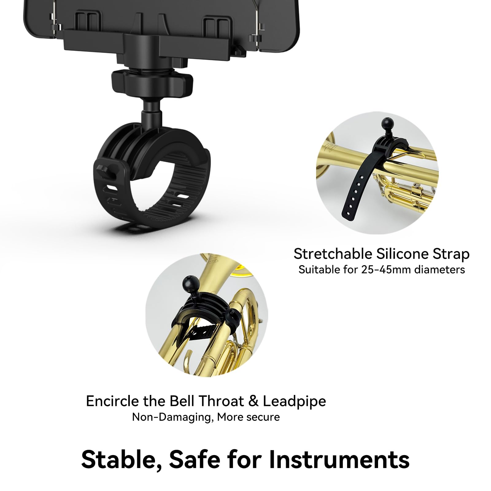Trumpet Lyre TC10, Adjustable Marching Band Lyre for Trumpet with Flip Folder, Includes 10 Refill Sleeves