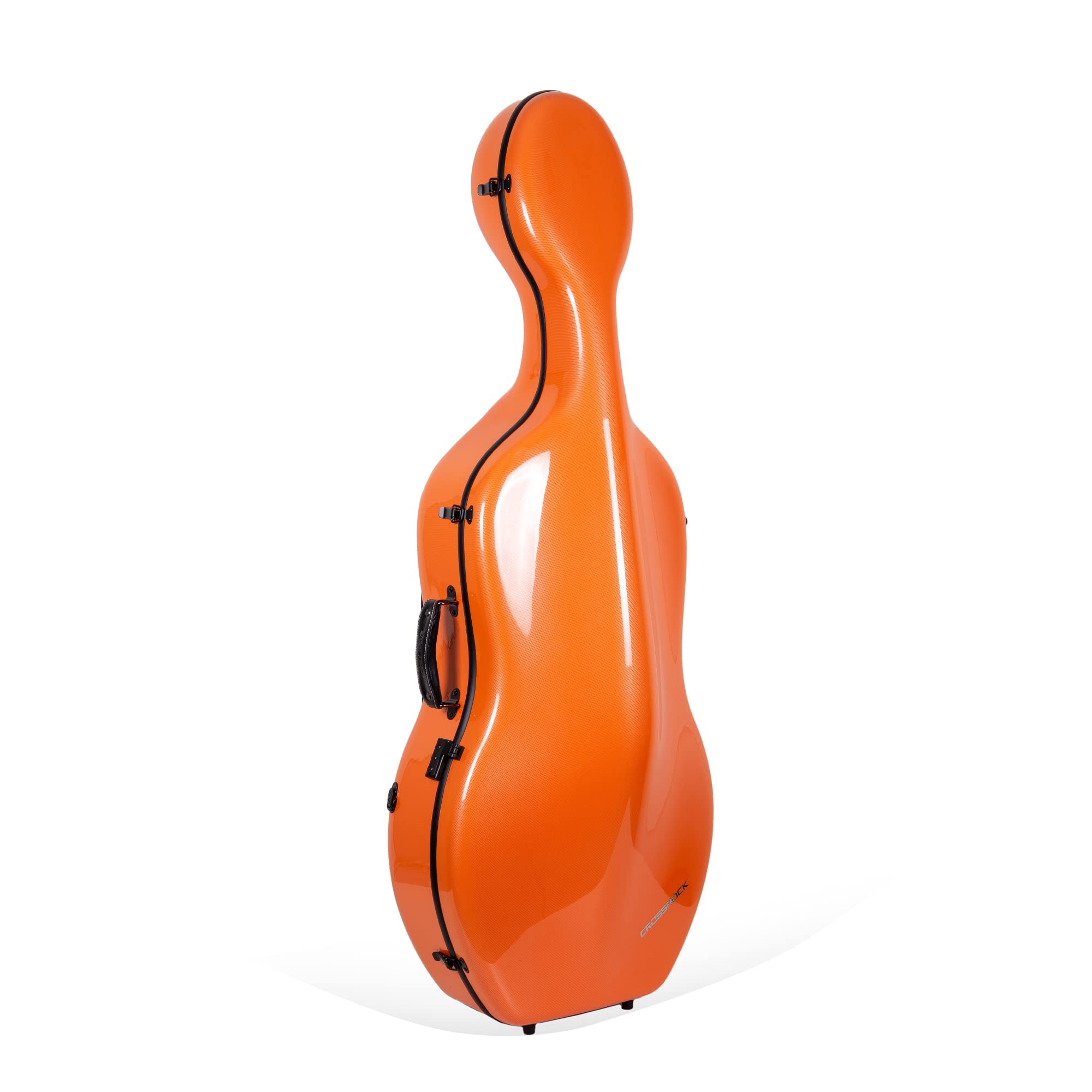 Crossrock Carbon Fiber Case fits for 4/4 Full Size Cello with Removable Shoulder Straps-Black(CRF3020CEFBK)