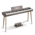 Donner OURA S100 Digital Piano with 88 Key Graded Hammer Weighted Keyboard for Beginner, Full Size Electric Piano Keyboard with Bluetooth, 3 Original Demos, LOCAL OFF, 2×10 W, Piano Three Pedal,White