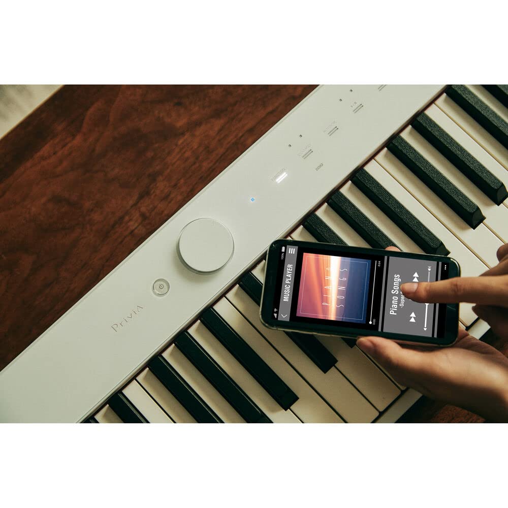 Casio PX-S1100 Privia Digital Piano - Black Bundle with CS-68 Furniture Stand, SP-34 Three Pedal System, Furniture Bench, Instructional Book, Instructional Video, and Austin Bazaar Polishing Cloth