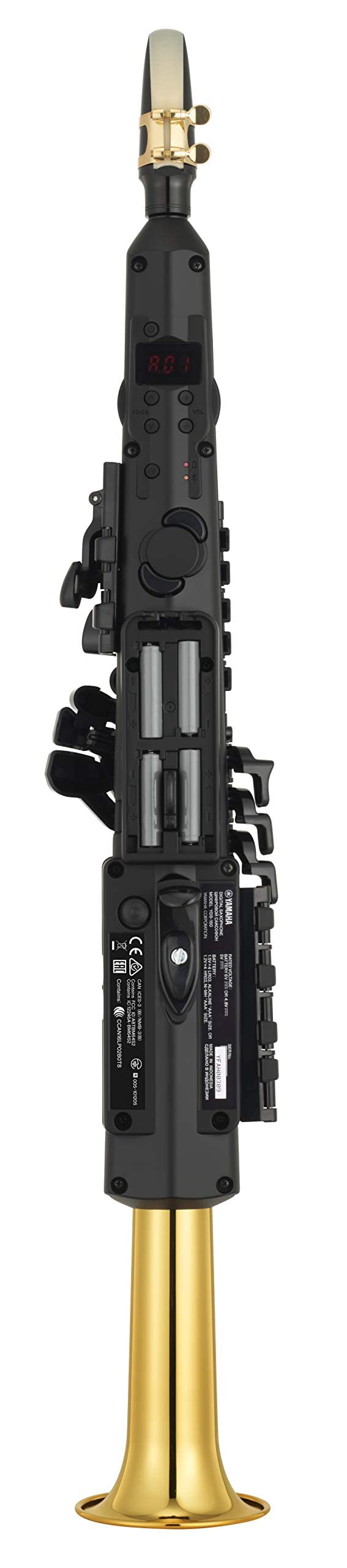 Yamaha Digital Saxophone With Integrated Bell Acoustic System, Includes Mouthpiece, Synthetic Reed and Soft Storage Case (YDS-150)