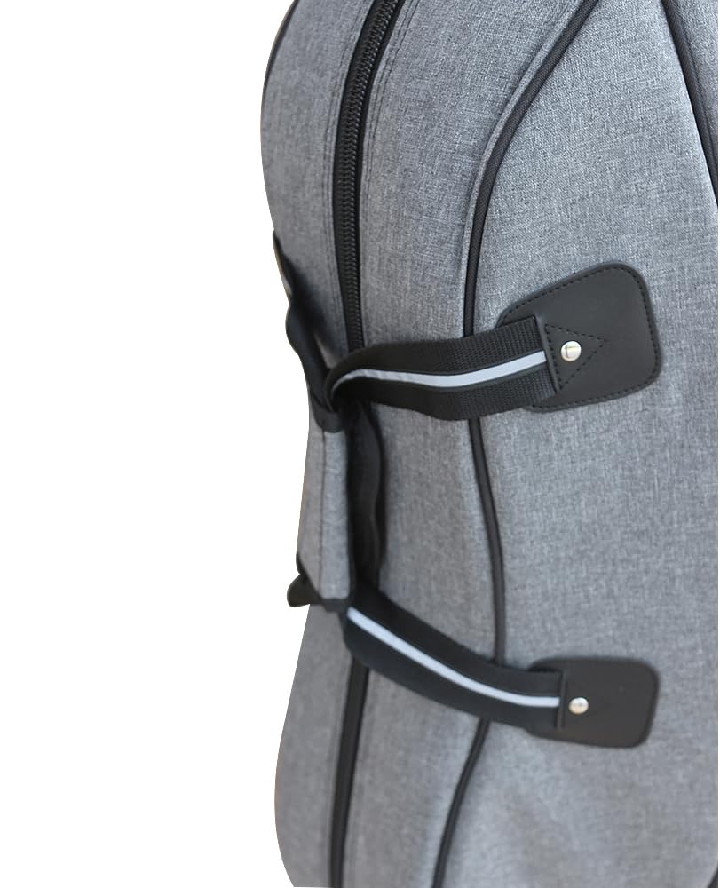 Cello Gig Bag, 4/4 Size, Nylon Exterior, 20mm Thick Foam Padding, Adjustable Backstraps, Multiple Pockets, Front Accessory Storage, Back Sheet Music Pocket, Cello travel soft case (Black)
