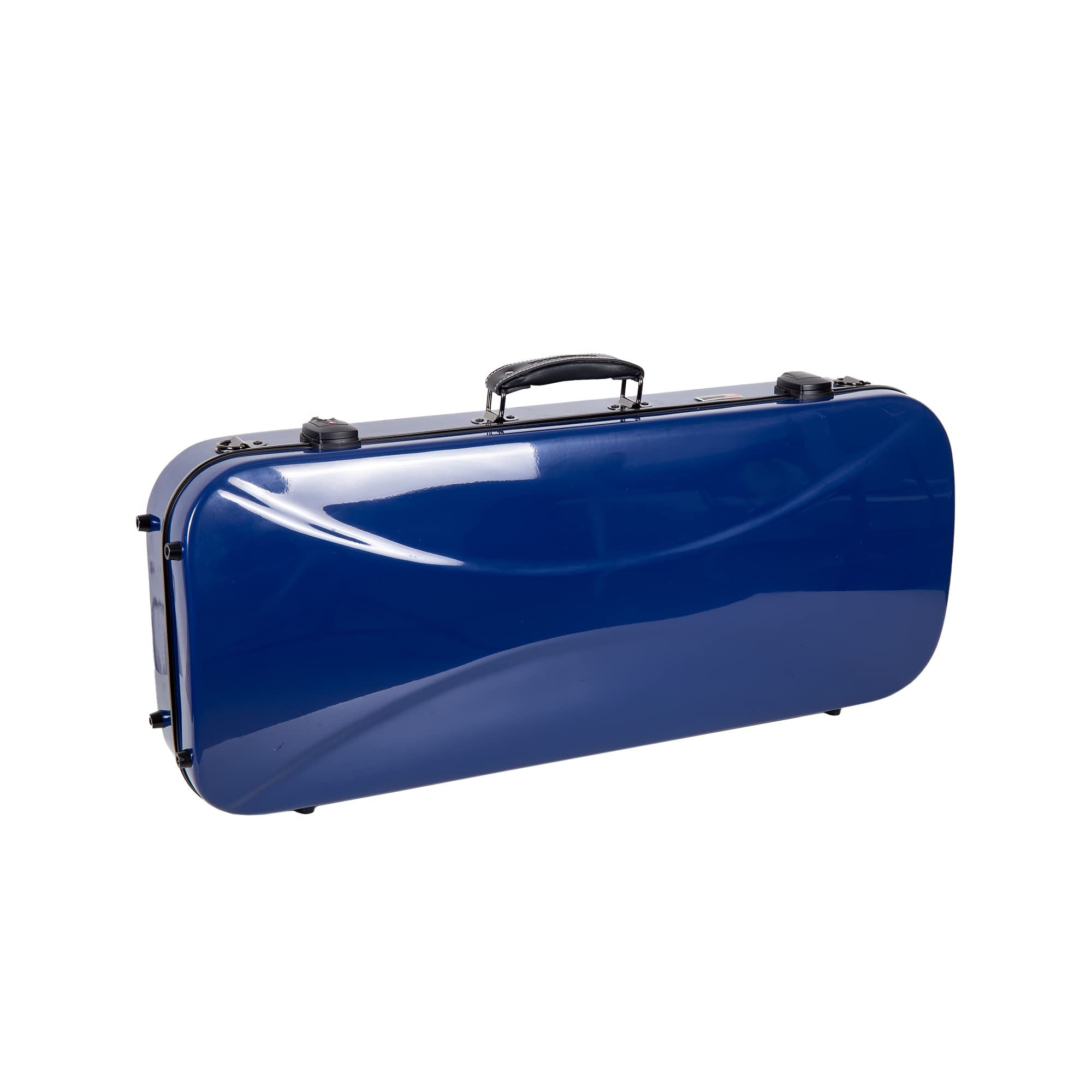 Crossrock Fiberglass Violin Case for 4/4 Full Size – Glossy Mint Blue Contoured Shell, Velvet Suspension Interior, Backpack Straps – Lightweight & Stylish (CRF1020VMB)