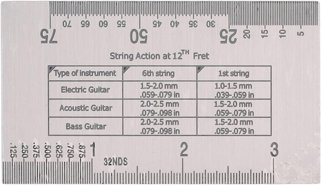 GOTOTOP Guitar Repair Kit Stainless Steel Guitar Tools Set with Radius Gauge String Action Ruler and Sander for Electric Bass Banjo Mandolin Players and Setup Work
