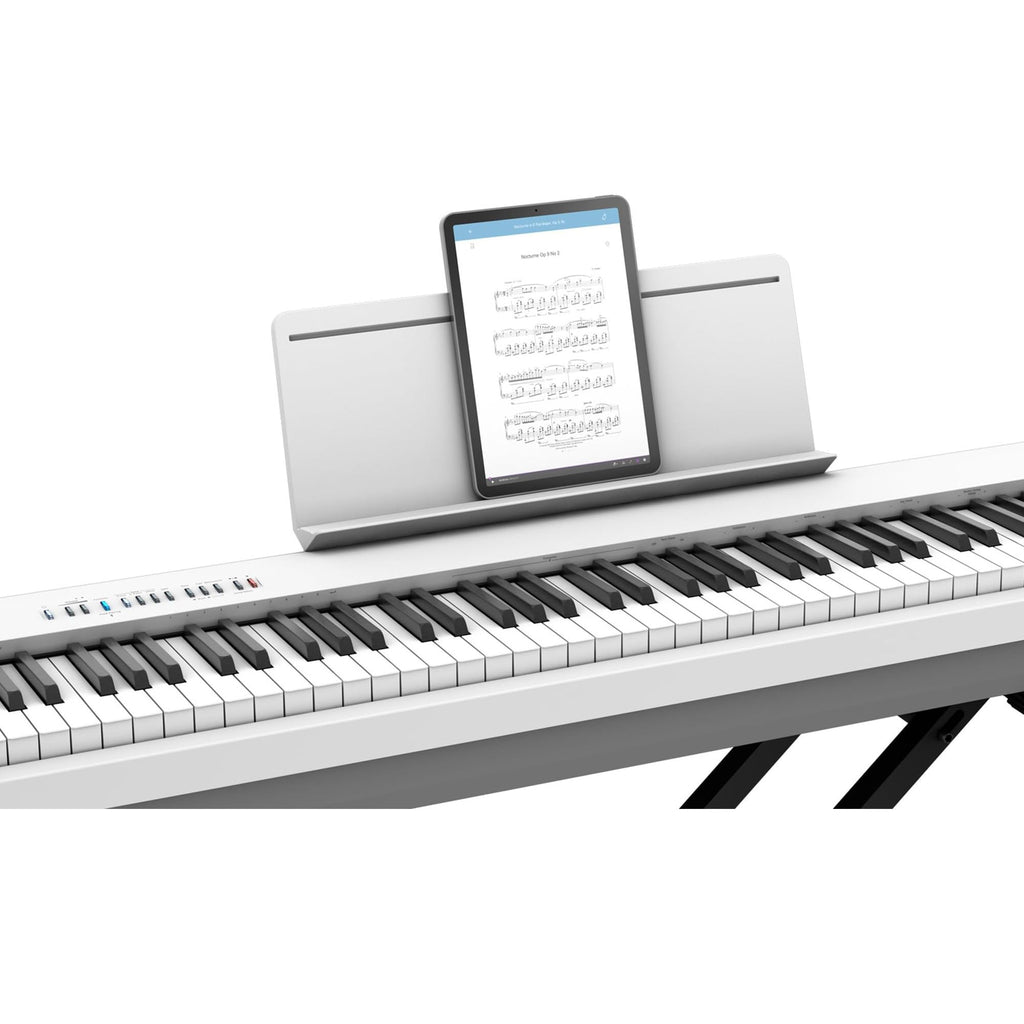 Roland FP-30X 88-Key Digital Piano - Black Bundle with Adjustable Stand, Bench, Sustain Pedal, Online Piano Lessons, Instructional DVD, and Austin Bazaar Polishing Cloth