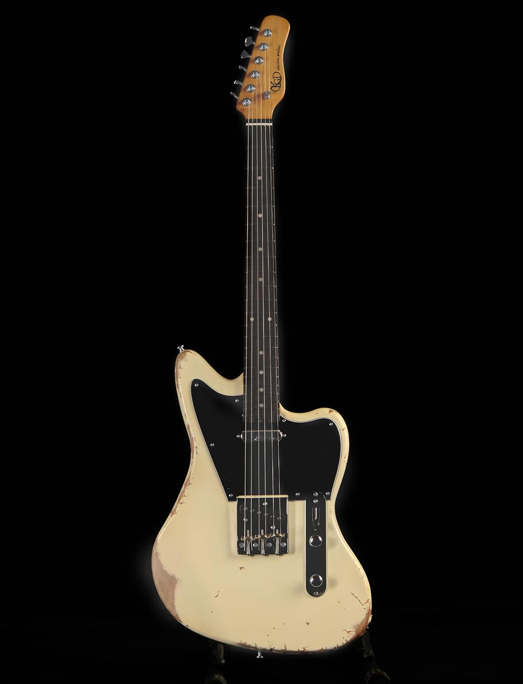 KGD Relic Telemaster Electric Guitar,Roasted Maple Neck and Rosewood Fingerboard,Bone Nut,6-String Relic Guitar,Professional/Full Size/Electric Guitars for Adults