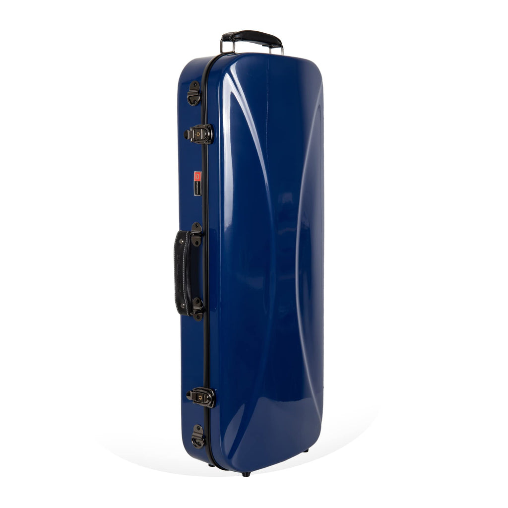 Crossrock Fiberglass Double Violin Case fits Two 4/4 Full-Size Violins- Includes TSA lock, Protective Blanket, Hygrometer, Removable Shoulder Straps- Milky White (CRF2020DVMW)